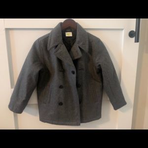 Youth boys gray peacoat